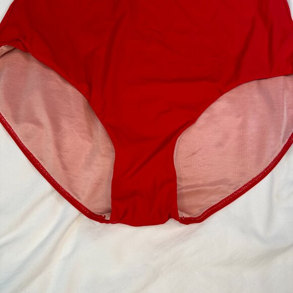 SPANX Red V-Neck Shaping & Tummy Control One-Piece Swimsuit - 14 - Picture 9 of 13